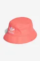 ružová Bavlnený klobúk adidas Trefoil Bucket Hat Unisex