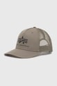 Кепка Alpha Industries бавовна зелений 186902.257