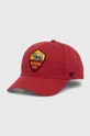 czerwony 47 brand czapka z daszkiem AS Roma Unisex