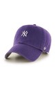 Бавовняна бейсболка 47 brand MLB New York Yankees аплікація фіолетовий B.BSRNR17GWS.PP