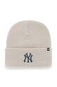 Шапка 47 brand MLB New York Yankees аплікація бежевий B.HYMKR17ACE.BNC