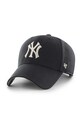 47 brand czapka z daszkiem bawełniana MLB New York Yankees aplikacja czarny B.FSCMU17WBP.BK