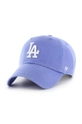 plava Pamučna kapa sa šiltom 47brand MLB Los Angeles Dodgers Unisex