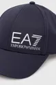 Βαμβακερό καπέλο του μπέιζμπολ EA7 Emporio Armani σκούρο μπλε