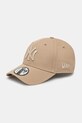 New Era șapcă de baseball din bumbac bumbac bej 60244714