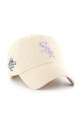 47 brand czapka z daszkiem bawełniana MLB Chicago White Sox BAS.DBLUN906GWS.NT03 beżowy AA00