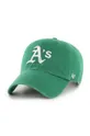 πράσινο Βαμβακερό καπέλο του μπέιζμπολ 47 brand MLB Oakland Athletics Unisex