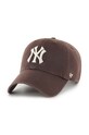 47 brand czapka z daszkiem bawełniana MLB New York Yankees aplikacja brązowy B.NLRGW17GWS.BWE
