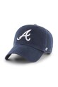 47 brand czapka z daszkiem bawełniana MLB Atlanta Braves aplikacja granatowy B.RGW01GWS.NYD