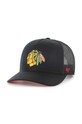 47 brand czapka z daszkiem NHL Chicago Blackhawks aplikacja czarny H.MSHTC04GWP.BK