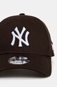 Bavlnená šiltovka New Era NEW YORK YANKEES 60471458 hnedá AA00