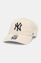 Хлопковая кепка 47 brand MLB New York Yankees аппликация бежевый B.RGW17GWS.NTB