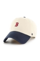 Бавовняна бейсболка 47 brand MLB Boston Red Sox аплікація бежевий B.SSTBC02GWS.NT