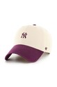 Бавовняна бейсболка 47 brand MLB New York Yankees аплікація бежевий B.SSTBC17GWS.NT