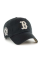 47 brand șapcă de baseball din bumbac MLB Boston Red Sox BCWS.DBLUN02GWS.BK04 negru AA00