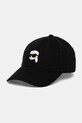 Karl Lagerfeld șapcă de baseball din bumbac bumbac negru A1W33037