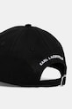 Karl Lagerfeld șapcă de baseball din bumbac IKON negru A1W33037