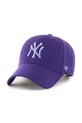 47 brand czapka z daszkiem MLB New York Yankees z domieszką wełny fioletowy B.MVPSP17WBP.PPC