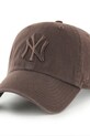 47 brand czapka z daszkiem bawełniana MLB New York Yankees bawełna brązowy B.RGW17GWS.BWB