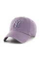 47 brand șapcă de baseball din bumbac MLB New York Yankees bumbac violet B.RGW17GWS.II