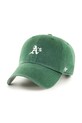 47 brand czapka z daszkiem bawełniana MLB Oakland Athletics bawełna zielony B.BSRNR18GWS.DGB
