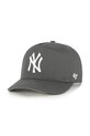 Бавовняна бейсболка 47 brand MLB New York Yankees бавовна сірий B.FHTCH17GWP.CC