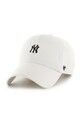 47 brand czapka z daszkiem bawełniana MLB New York Yankees bawełna beżowy B.FNDTN17GWS.SSA