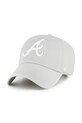 47 brand șapcă de baseball din bumbac MLB Atlanta Braves bumbac gri B.RGW01GWS.GYD
