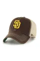 47 brand czapka z daszkiem MLB San Diego Padres z domieszką wełny brązowy B.TRWLR21GWP.BWC