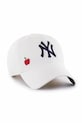47 brand czapka z daszkiem bawełniana MLB New York Yankees B.CICON17GWS.WH biały AA00