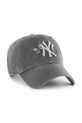 47 brand șapcă de baseball din bumbac MLB New York Yankees B.ICACL17GWS.GH gri AA00