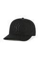 47 brand czapka z daszkiem bawełniana MLB New York Yankees aplikacja czarny B.FHTCH17GWP.BKB