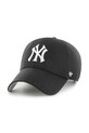 47 brand czapka z daszkiem bawełniana MLB New York Yankees aplikacja czarny B.PFZCU17CNS.BK