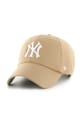 47 brand czapka z daszkiem bawełniana MLB New York Yankees aplikacja zielony B.PFZCU17CNS.KH