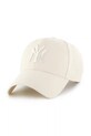 47 brand czapka z daszkiem z dodatkiem wełny MLB New York Yankees z dodatkiem wełny beżowy B.MVPSP17WBP.NTAG