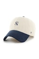 47 brand czapka z daszkiem sztruksowa MLB New York Yankees aplikacja beżowy B.TCBRT17EWS.NTA