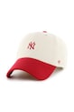 47 brand czapka z daszkiem bawełniana MLB New York Yankees aplikacja beżowy B.TCBRT17EWS.NTB