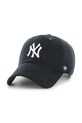 47 brand czapka z daszkiem sztruksowa MLB New York Yankees aplikacja czarny B.TCDCU17IWS.BK
