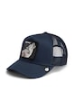 Goorin Bros czapka z daszkiem z dodatkiem bawełny Lone Wolf Trucker aplikacja granatowy 101.2449