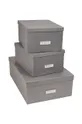 Bigso Box of Sweden комплект ящиков для хранения Inge (3-pack) серый
