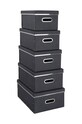 Bigso Box of Sweden комплект ящиков для хранения Joachim (5-pack) чёрный 5515C6849
