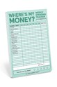 tygodniowy planer budżetu Where's My Money Weekly Budget Tracker Pad multicolor KK103