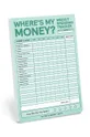 πολύχρωμο Εβδομαδιαίος σχεδιασμός προϋπολογισμού Where's My Money Weekly Budget Tracker Pad Unisex