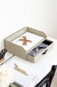 beige Bigso Box of Sweden organizer per documenti Walter