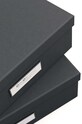 Гостиная и спальня Ящик для хранения Bigso Box of Sweden Rasmus 2 шт 778245641 серый
