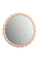 ružová &k amsterdam Nástenné zrkadlo Zzigzag Pink Unisex