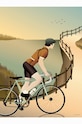 Vissevasse Poster Cycling The Hulls 50x70 cm multicolor F.2020.017.L