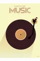 πολύχρωμο Vissevasse Αφίσα Listen To Music 50x70 cm Unisex