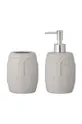 biały Bloomingville zestaw akcesoriów łazienkowych Niga (2-pack) Unisex