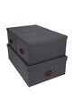 Bigso Box of Sweden set de cutii de depozitare Inge (3-pack) negru 8113C6849LEA648